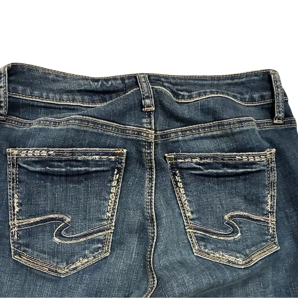Silver Jeans Women's 28 Blue Suki Skinny Crop LIKE NEW